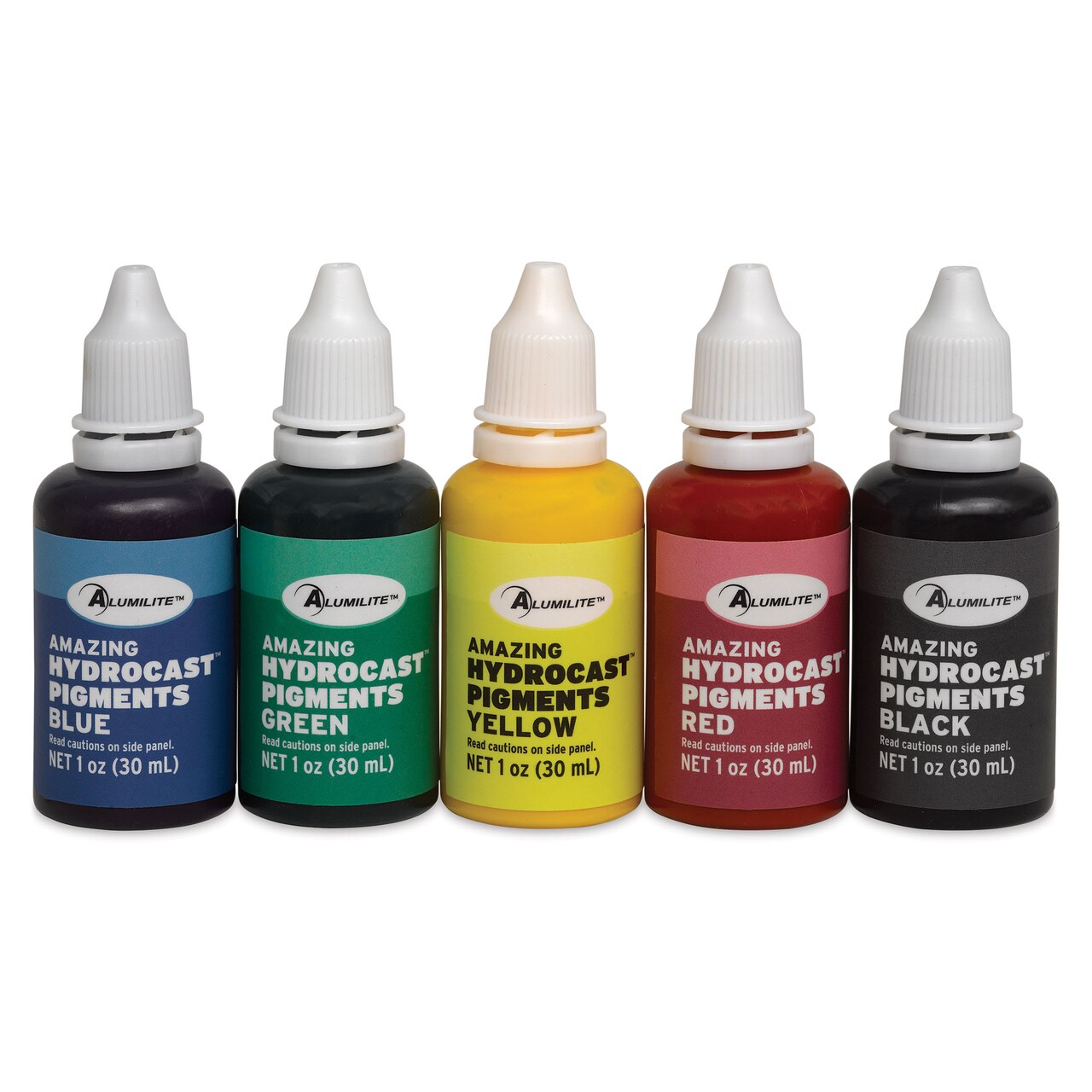 Alumilite Amazing Hydrocast Pigments Dye - Set of 5, Assorted Colors